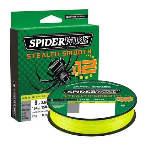 Spiderwire - Lijn Gevlochten Stealth Smooth 12 Yellow 150m - Spiderwire 3 Spiderwire - Lijn Gevlochten Stealth Smooth 12 Yellow 150m - Spiderwire