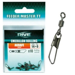 Rive - Feeder Master Rolling Swivel + Snap - Maat 12+0 - Rive