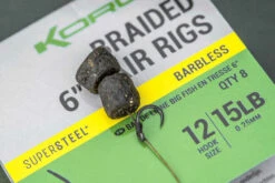 Korum - Big Fish Braided Hair Rigs 6" Barbless - Korum -Kwaliteitswinkel Voor Visuitrusting 1944874845