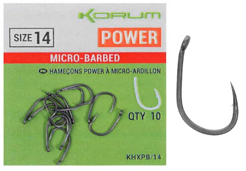 Korum - Haken Xpert Power Micro Barbed Hooks - Korum 3 Korum - Haken Xpert Power Micro Barbed Hooks - Korum